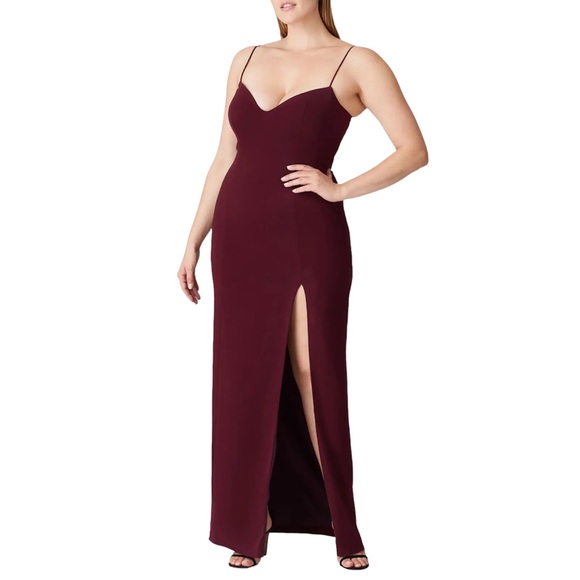 Jay Godfrey Harrah Gown Spaghetti Strap Slit Dress - Picture 16 of 16